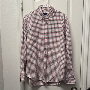 Polo by Ralph Lauren White Red & Navy Plaid Button-Down Shirt